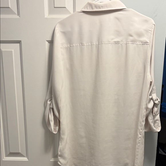 Michael Kors Cream Blouse with Zipper Accent - Picture 3 of 6